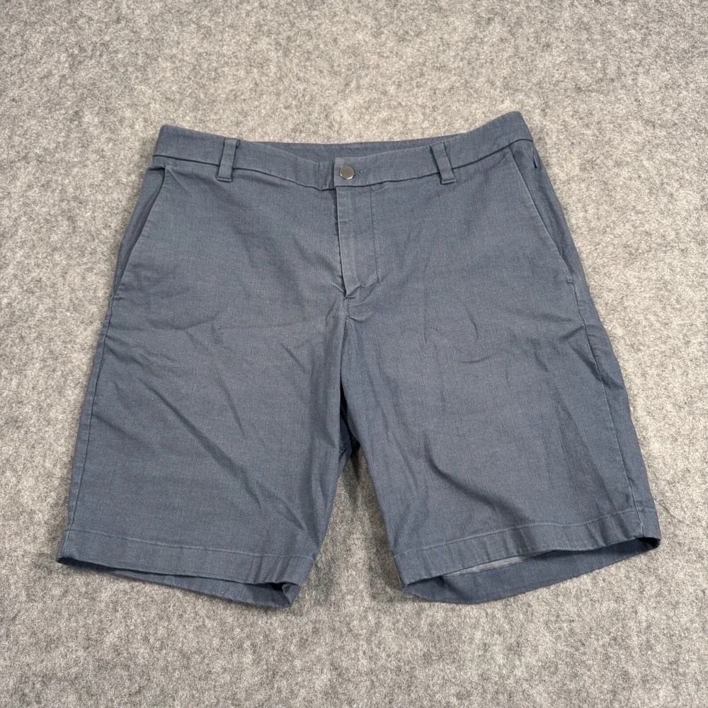 Lululemon Commission Shorts Blue Stretch Zip Pocket Modern Casual‎ 9
